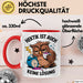 Sarkastische Eule Tierliebhaber Tasse Geschenk Lustige Geschenkidee Spruch Hektik Ist Auch Keine Lösung Rot Trendation