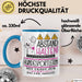 Hundesportlerin Tasse Geschenk Lustig Abstand Halten Hochleistungs-Hundesportlerin Mit Drang Zur Perfektion Bei Der Arbeit Blau Trendation