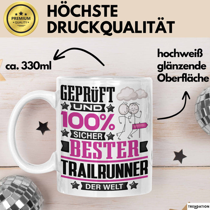 Trailrunner Geschenk Lustiger Spruch für Trailrunner Geschenkidee Bester Trailrunner Der Welt Weiß Trendation