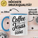 Jesus Christliche Geschenk Kaffee Jesus hält mich am Laufen Geschenkidee Lustig Blau Trendation