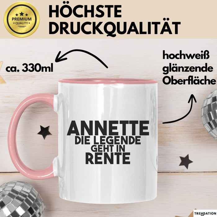 Annette Tasse Annette – Die Legende Geht In Rente Geschenk