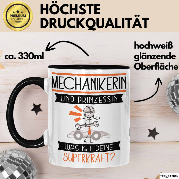Mechanikerin Und Prinzessin Tasse Geschenk Für Eine Mechanikerin Geburtstag Was Ist Deine Superkraft Trendation