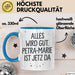 Petra-Marie Tasse Geschenk Alles Ist Gut Petra-Marie Ist Jetz Da Geschenkidee Becher mit Name Blau Trendation