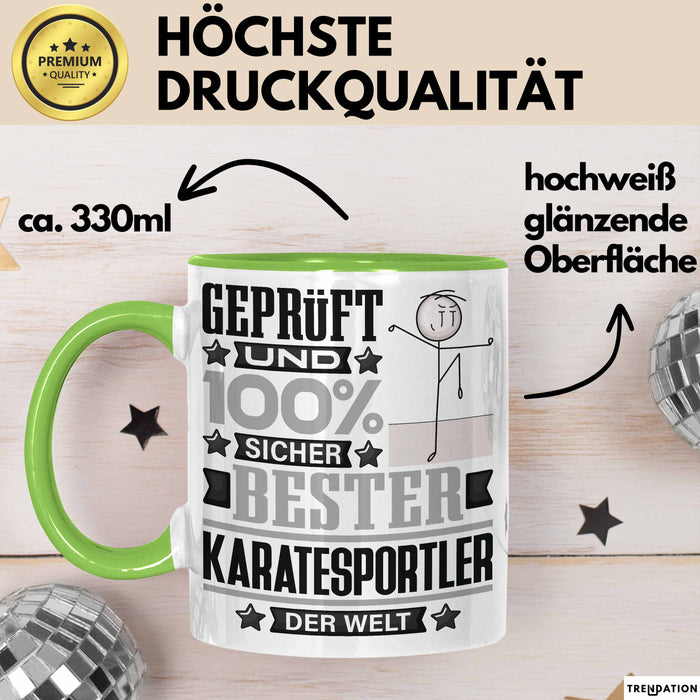 Karatesportler Geschenk Lustiger Spruch für Karatesportler Geschenkidee Bester Karatesportler Der Welt Grün Trendation