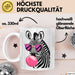 Zebra Kaugummi Tasse Geschenk Lustige Geschenkidee Spruch Weiß Trendation
