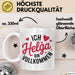 Helga Tasse Geschenk Ich Bin Vollkommen Helga Geschenkidee Geburtstag Weiß Trendation