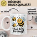 Geburtstagsfeier Bienen Tasse Geschenk Lustige Geschenkidee Spruch Hap Bee Geburtstag Weiß Trendation