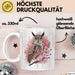 Eule Tierliebhaber Tasse Geschenk Lustige Geschenkidee Spruch Eule Kirschblüte Weiß Trendation