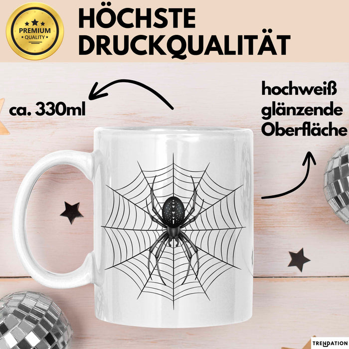 Spinne Vogelspinne Tier Tasse Geschenk Lustige Geschenkidee Spruch Weiß Trendation