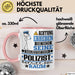 Polizist Geschenk Tasse Lustiger Spruch Erheben Sie Sich Der Polizist Betritt den Raum Rosa Trendation