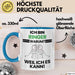 Ringer Geschenk Tasse Lustiger Spruch Ich Bin Ringer Warum Weil Ich Es Kann Geschenkidee Bester Ringer Geburtstag Kaffee-Becher Blau Trendation