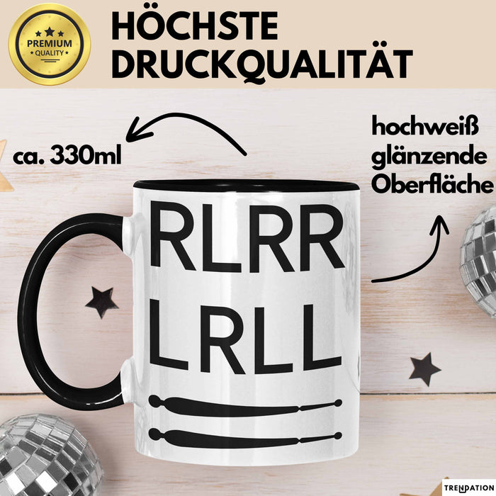 Schlagzeugspieler Schlagzeuger Schlagzeug Tasse Geschenk Lustige Geschenkidee Spruch Rlrr Lrll Trendation