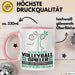 Volleyballspieler Geschenk Tasse Ich Bin Volleyballspieler Aber Sag Doch Einfach Superheld Lustige Geschenkdiee für Volleyballspieler Kaffee-Becher Rosa Trendation