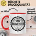 Bauarbeiter Tasse Geschenk 100% Bester Bauleiter Handwerker Geschenkidee Lustig Rot Trendation