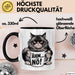 Katzen Tierliebhaber Tasse Geschenk Lustige Geschenkidee Spruch Ähm Nö Schwarz Trendation