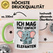 Elefant Tier Tasse Geschenk Lustige Geschenkidee Spruch Ich Mag Halt Einfach Elefanten Grün Trendation