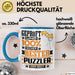 Puzzler Geschenk Lustiger Spruch für Puzzler Geschenkidee Bester Puzzler Der Welt Blau Trendation