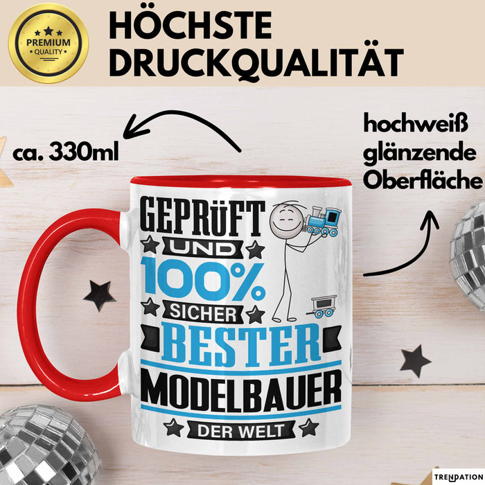Modelbauer Geschenk Lustiger Spruch für Modelbauer Geschenkidee Bester Modelbauer Der Welt Rot Trendation