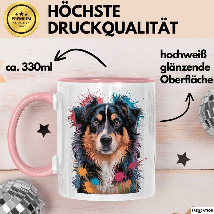 Appenzeller Sennenhund Hund Tasse Geschenk Lustige Geschenkidee Spruch Rosa Trendation