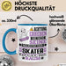 Skater Geschenk Tasse Lustiger Spruch Erheben Sie Sich Der Skater Betritt den Raum Blau Trendation