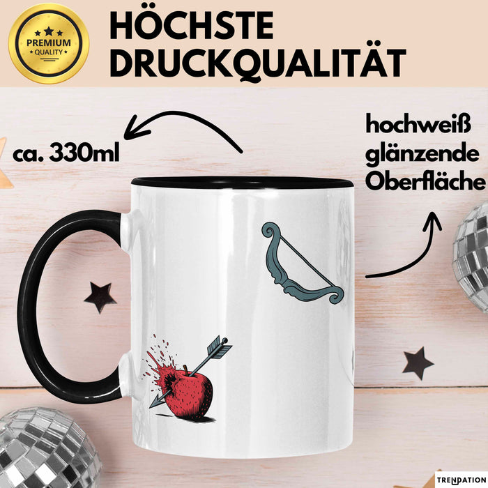 Bogenjäger Tasse Geschenkidee Bogenschütze Lustiger Spruch Geschenkidee Lustig Trendation
