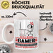 Gamer Geschenk Tasse Ich Bin Gamer Aber Sag Doch Einfach Superheld Lustige Geschenkdiee für Gamer Kaffee-Becher Weiß Trendation
