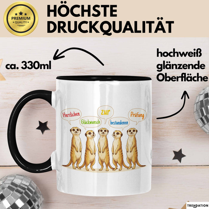 Schüler Abschluss Tasse Geschenk Lustige Geschenkidee Spruch Herzlichen Glückwunsch Zur Bestandenen Prüfung Trendation