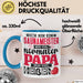 Lustige Tasse Geschenk Saunameister Papa Humorvoller Spruch Blau Trendation