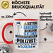 Polizist Geschenk Tasse Lustiger Spruch Erheben Sie Sich Der Polizist Betritt den Raum Rot Trendation