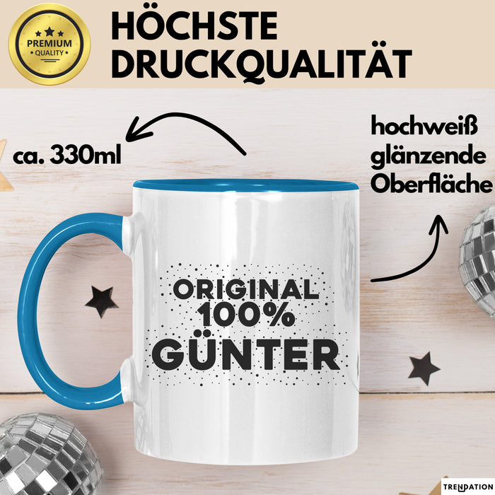 Guenter Tasse Original 100% Guenter Geschenk Blau Trendation