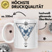 Mystical Tasse Blackcraft Lineart Moon Schmetterling Hexerei Astrologie Tattoo Kaffee-Becher Tarot Weiß Trendation