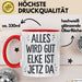 Elke Tasse Geschenk Alles Ist Gut Elke Ist Jetz Da Geschenkidee Becher mit Name Rot Trendation