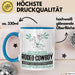 Rodeo-Cowboy Geschenk Tasse Ich Bin Rodeo-Cowboy Aber Sag Doch Einfach Superheld Lustige Geschenkdiee für Rodeo-Cowboy Kaffee-Becher Blau Trendation