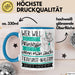 Tierkunst-Malerin Tasse Geschenk Spruch Wer Will Schon Prinzessin Sein Wenn Man Auch Tierkunst-Malerin Sein Kann Blau Trendation