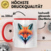 Fuchs Tierliebhaber Tasse Geschenk Lustige Geschenkidee Spruch Rot Trendation