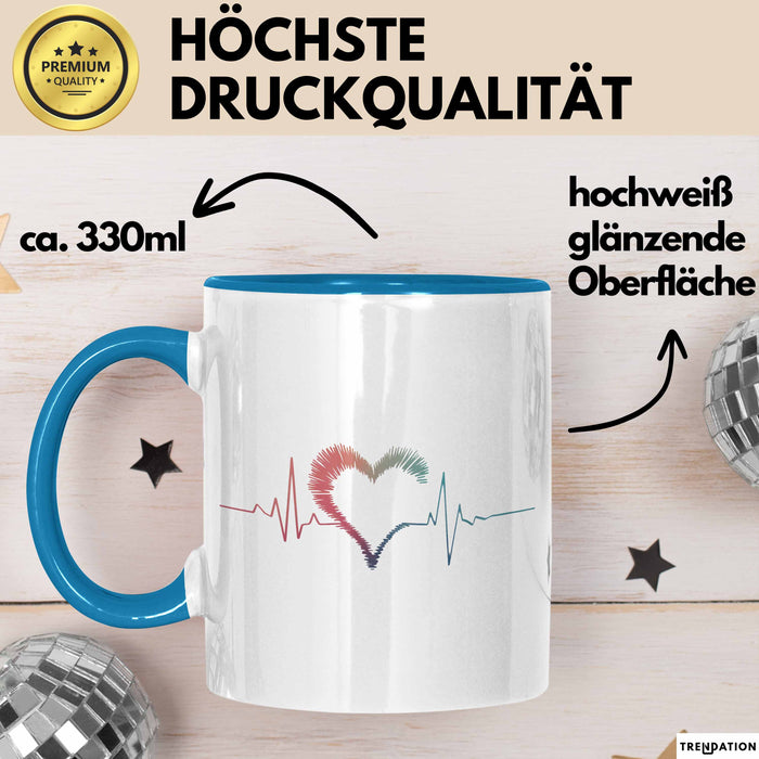 Sanitäter Tasse Geschenkidee für Ersthelfer Blau Trendation