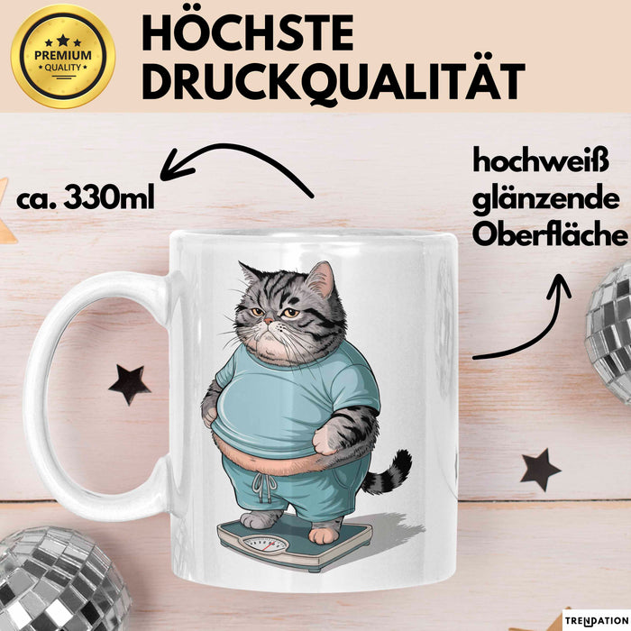 Katzen Tierliebhaber Tasse Geschenk Lustige Geschenkidee Spruch Weiß Trendation