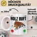 Holzarbeiter Schreiner Tischler Geschenk Tasse Holz Ruft An Holzarbeit Waldarbeiter Kaffee-Becher Weiß Trendation