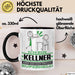 Kellner Geschenk Tasse Ich Bin Kellner Aber Sag Doch Einfach Superheld Lustige Geschenkdiee für Kellner Kaffee-Becher Schwarz Trendation
