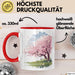 Frühlingszeit Tasse Geschenkidee für Naturliebhaber Rot Trendation
