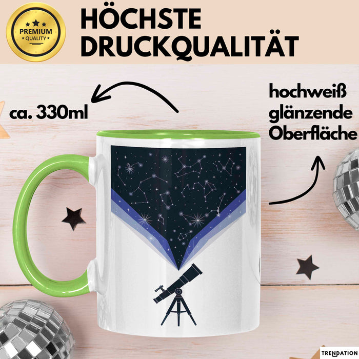 Astronomie Liebhaber Tasse Geschenk Lustige Geschenkidee Spruch Für Sternen Gucker Grün Trendation