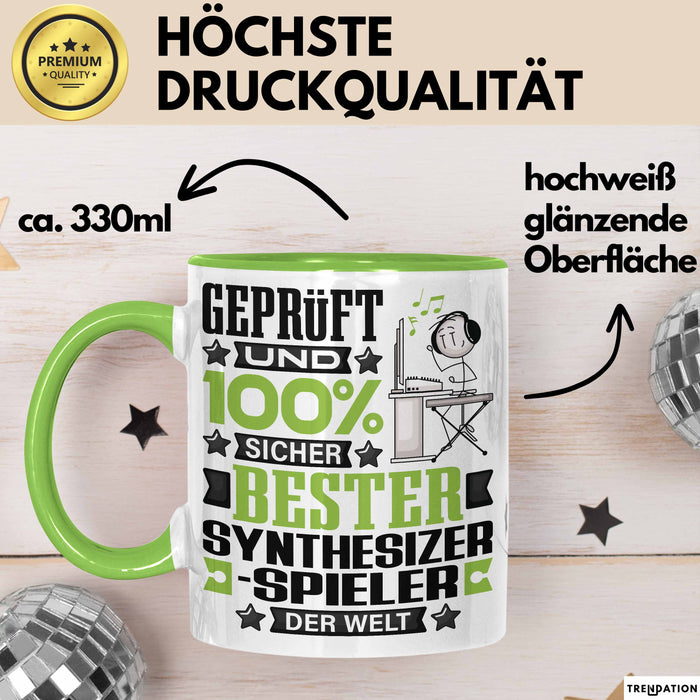 Synthesizer-Spieler Geschenk Lustiger Spruch für Synthesizer-Spieler Geschenkidee Bester Synthesizer-Spieler Der Welt Grün Trendation