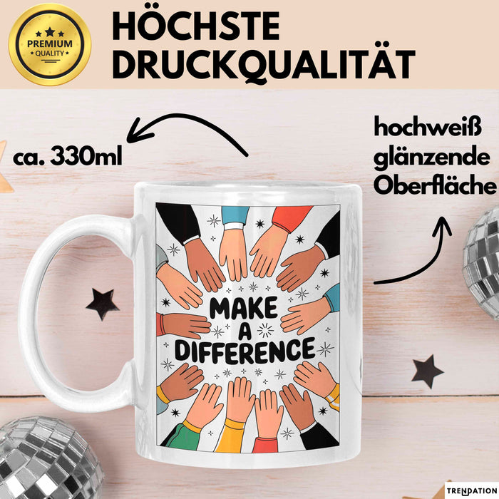 Freiwilliger Tasse Geschenk Lustige Geschenkidee Spruch Für Veränderungs Macher Weiß Trendation