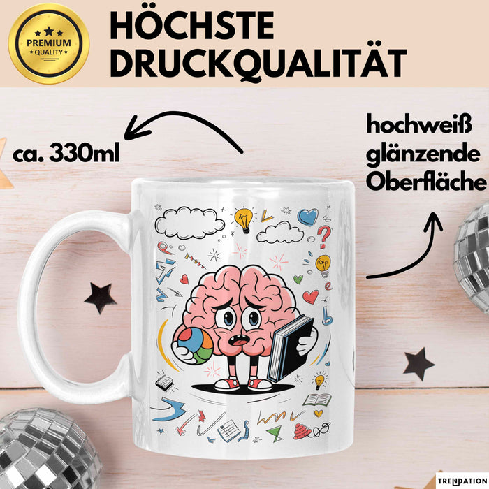 Psychologie Student Tasse Geschenk Lustige Geschenkidee Spruch Für Gedanken Forscher Weiß Trendation