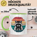Waschbär Tierliebhaber Tasse Geschenk Lustige Geschenkidee Spruch Grün Trendation