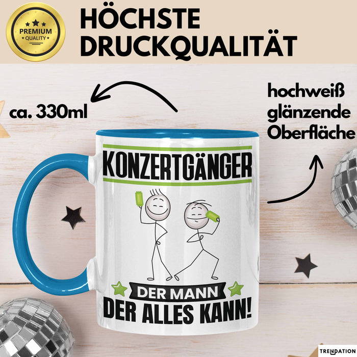 Konzertgänger Tasse Geschenk für Konzertgänger Der Mann Der Alles Kann Geschenkidee zum Geburtstag Blau Trendation