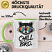 Waschbär Tierliebhaber Tasse Geschenk Lustige Geschenkidee Spruch Entspann Dich Bruder Grün Trendation