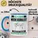 Musikjournalist Tasse Geschenk für Musikjournalist Geburtstag Lustiger Spruch Kaffee-Becher Was Ist Deine Superkraft Blau Trendation