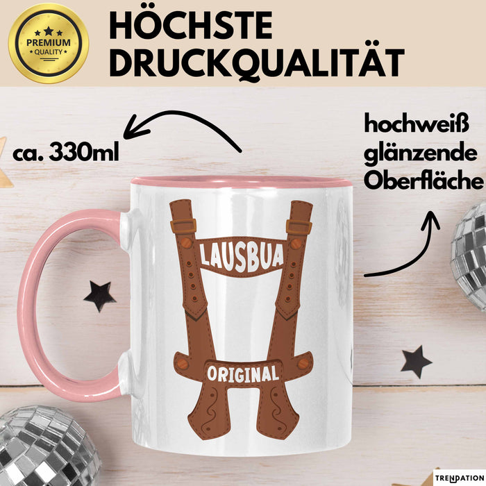 Lausbua Tasse Geschenk Oktober München Geschenkidee Original Becher Rosa Trendation