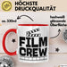 Film-Crew Tasse Geschenk Fime-Macher Geschenkidee Becher Rot Trendation